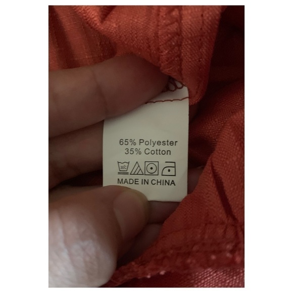 Last! Rust Sleeveless Wide Leg Capri Jumpsuit - Picture 4 of 4